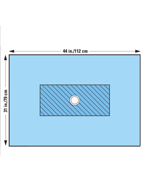 Halyard® Brachial Angiography Surgical Drape, 111x78cm – Ctn/50