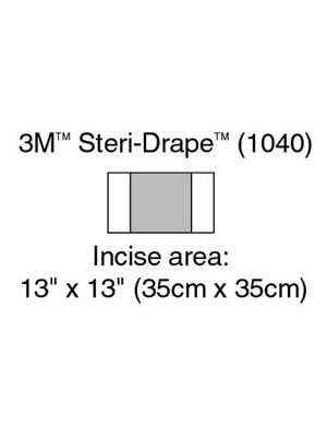 3M™ Steri-Drape™ 2 Incise Drape 35cm x 35cm- Box/10