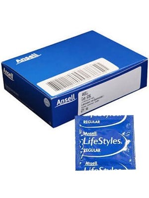 Ansell Lifestyles Condom Regular Lubricated - Box/144