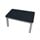 Footstool One-Step Grey w/ Black Top