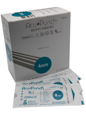 Acu-Punch® Biopsy Punches 4mm Sterile- Pkt/10