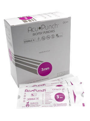 Acu-Punch® Biopsy Punch Sterile 3mm - Pkt/10