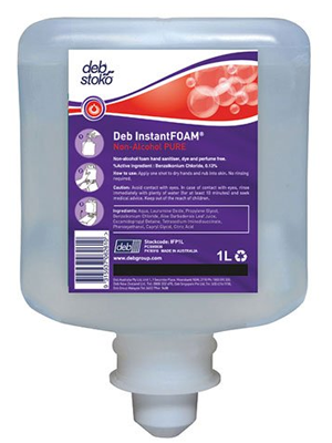 Deb InstantFOAM® Non-Alcohol PURE Hand Sanitiser 1L - Ctn/3