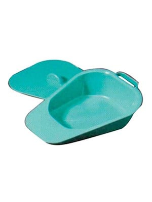 Bedpan Slipper with Lid (Green) - 335x245mm