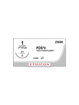 PDS*II Suture Absorbable Violet 1 70cm - Box/36