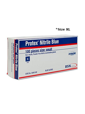 Protex® Nitrile Examination Gloves, Medical (XL) Blue - Box/100