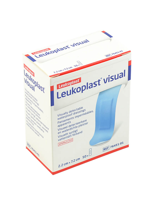 Leukoplast® Visual Detectable Blue Waterproof Dressing - Box/100