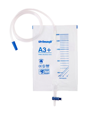 Urimaax Non-Sterile Drainage Bag B Drain T Bar A3 - 2000mL