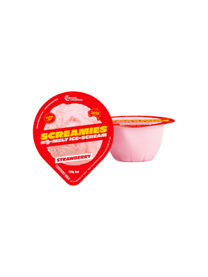 SCREAMIES™ Strawberry No Melt Ice Cream 120g - Ctn/36