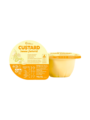 Flavour Creations Banana Flavoured Custard Dessert, 115g - Ctn/36