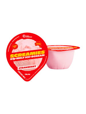 SCREAMIES Strawberry No Melt Ice Cream 120g - Ctn/12