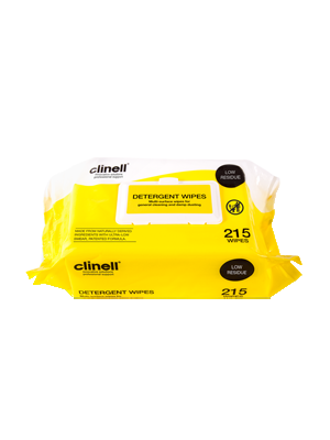 Clinell® Detergent Wipes Multi-Surface Disinfectant Free - Pk/215