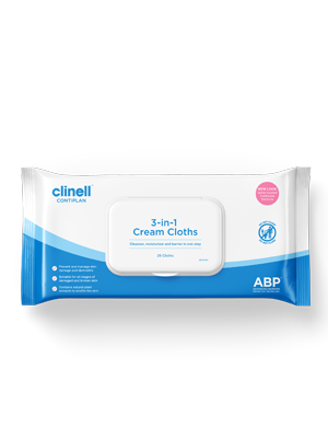 3 in 1 Cream Cloths Continence Moisturising Care 