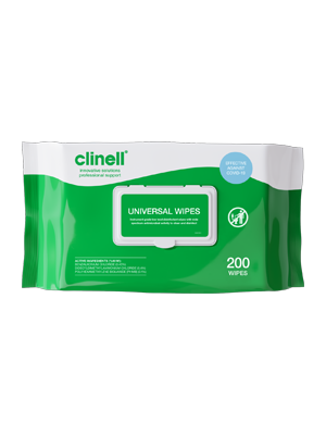 Disinfectant Universal Wipes Detergent Alcohol Free Clinell