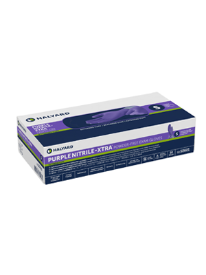 Purple Nitrile Xtra Length Exam Glove Small  - Box/50