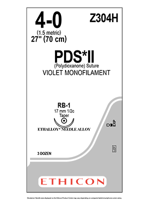 PDS*II Sutures Absorbable Violet 70cm 4-0 - Box/36