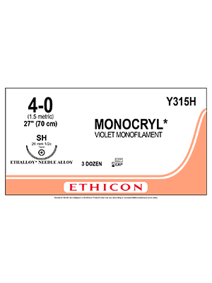 MONOCRYL® Sutures Absorbale Violet 4-0 70cm - Box/36