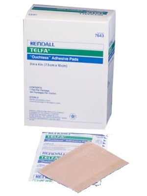 TELFA 7.5cmx10cm ADHESVE 100s