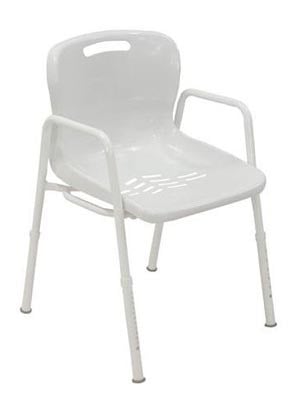 Shower Chair Height Adjustable Clip on Seat with Arms 