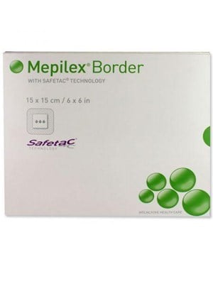 Mepilex Border AG Foam Dressing 15x15cm - Box/5