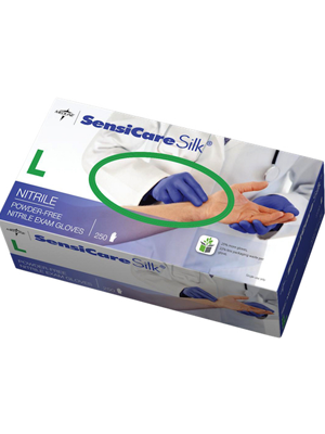 SENSICARE SILK NITRILE GLOVES LGE - Box/250