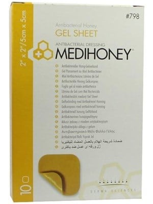 MediHoney® Gel Sheet Non Adherent Dressing, 5x5cm – Box/10