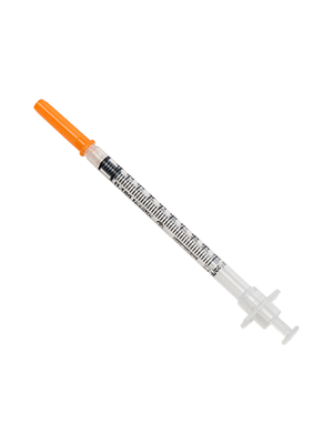 Insulin Syringe with Retractable Safety Needle 29G x 8mm - Box/100