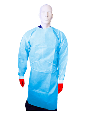 Mediflex Fluid Resistant Impervious Isolation Gown Level 2 - Blue