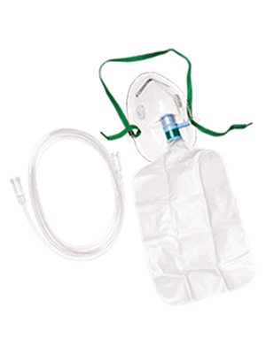 Oxygen Mask with Reservoir Bag Non Breathing Elongated Shape 2.1m