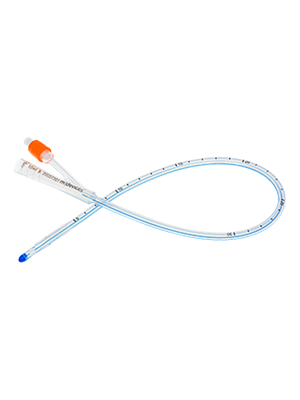 2 Way Foley Catheter 16FR Standard Tip 45cm, 10mL Balloon Orange