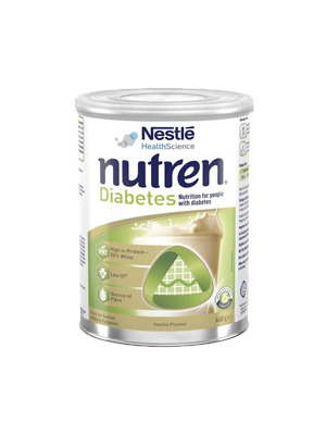 Nestle® Low GI Nutren®Diabetes Vanilla flavour, 440g- Ctn/12