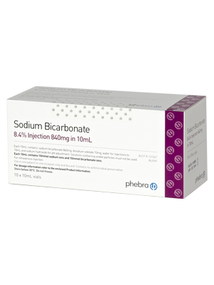 Sodium Bicarbonate 8.4% Injection Solution 840mg in 10ml - Box/10