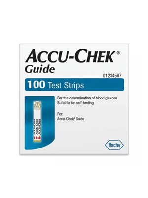 Accu-Check Guide Test Strips 100, Blood Glucose Self Testing