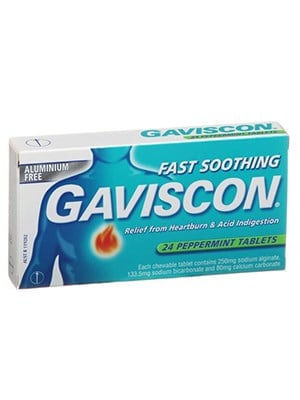 GAVISCON TABS 24's PEPPERMINT