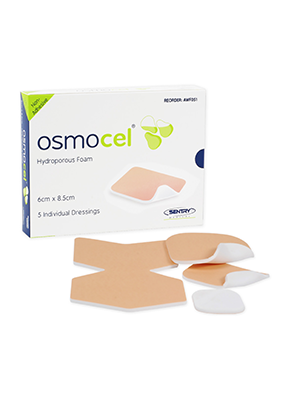 Osmocel® Hydroporous Foam, Non Adhesive Dressing 6x8.5cm – Box/5 