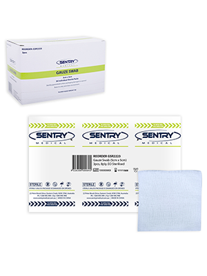 Sterile Gauze Swabs 8ply, 5x5cm - Box 50