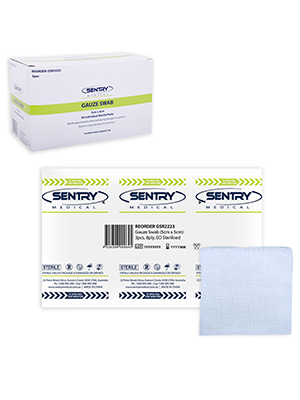 Sterile Gauze Swabs 8ply, 5x5cm - Box/50