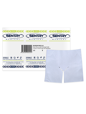 Sterile Non-Woven Y-Split Drainage Swab 7.5x7.5cm – Pkt/50