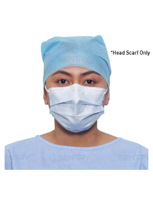 OWEAR® Headscarves Disposable Anti-Static, Blue 96x96cm - Box/250