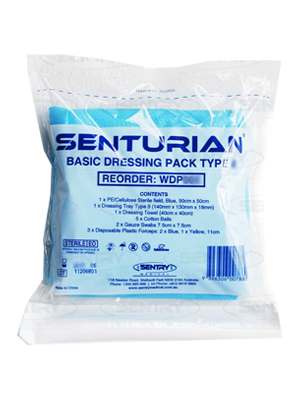 SENTURIAN® Type 13 Basic Wound Dressing Pack, Sterile 