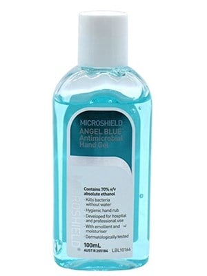 Microshield Angel Blue® Antimicrobial Hand Sanitiser Gel 100ml - Each