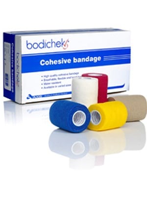 Bodichek® Elastic Cohesive Bandage Assort Colours, 7.5cm x 4.5m – Box/24