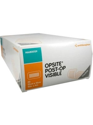 Opsite Post-Op Visible Dressing, Wound Therapy, 25cm x 10cm – Box/20