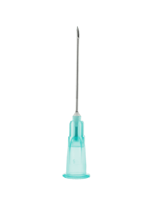 Green Standard Hypodermic Needle 21G X 1", Sterile - Box/100