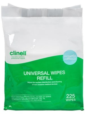 CLINELL WIPES DISENFECTANT REFILL - Pkt/225