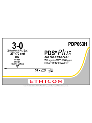 PDS® Plus Antibacterial Suture Undyed 3-0 70cm - Box/36