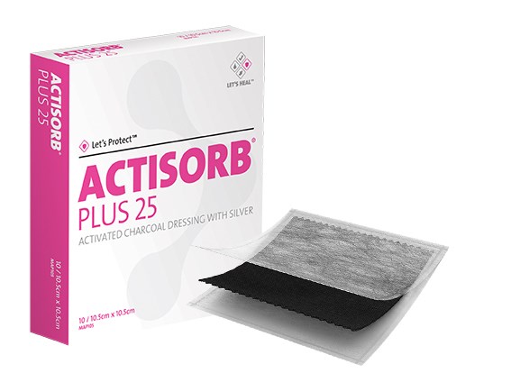 Actisorb Plus 25 10.5cm x 10.5cm Box/10
