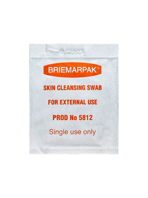 Briemar Skin Cleansing Swab 70% Iso 2% Chlorhexidine - Ctn/10000