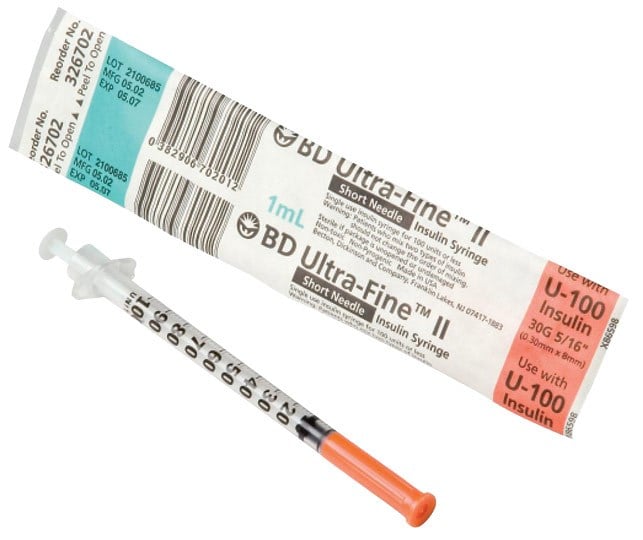 Syringe 1mL 29G - Box/100