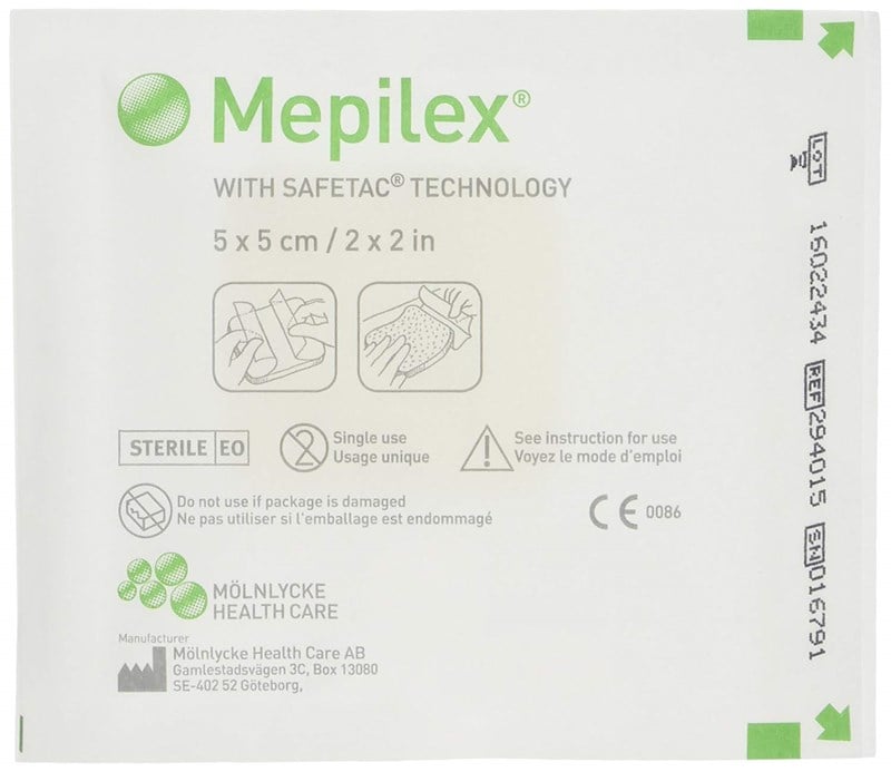 Mepilex® Absorbent Foam Wound Dressing, 5x5cm – Box/5